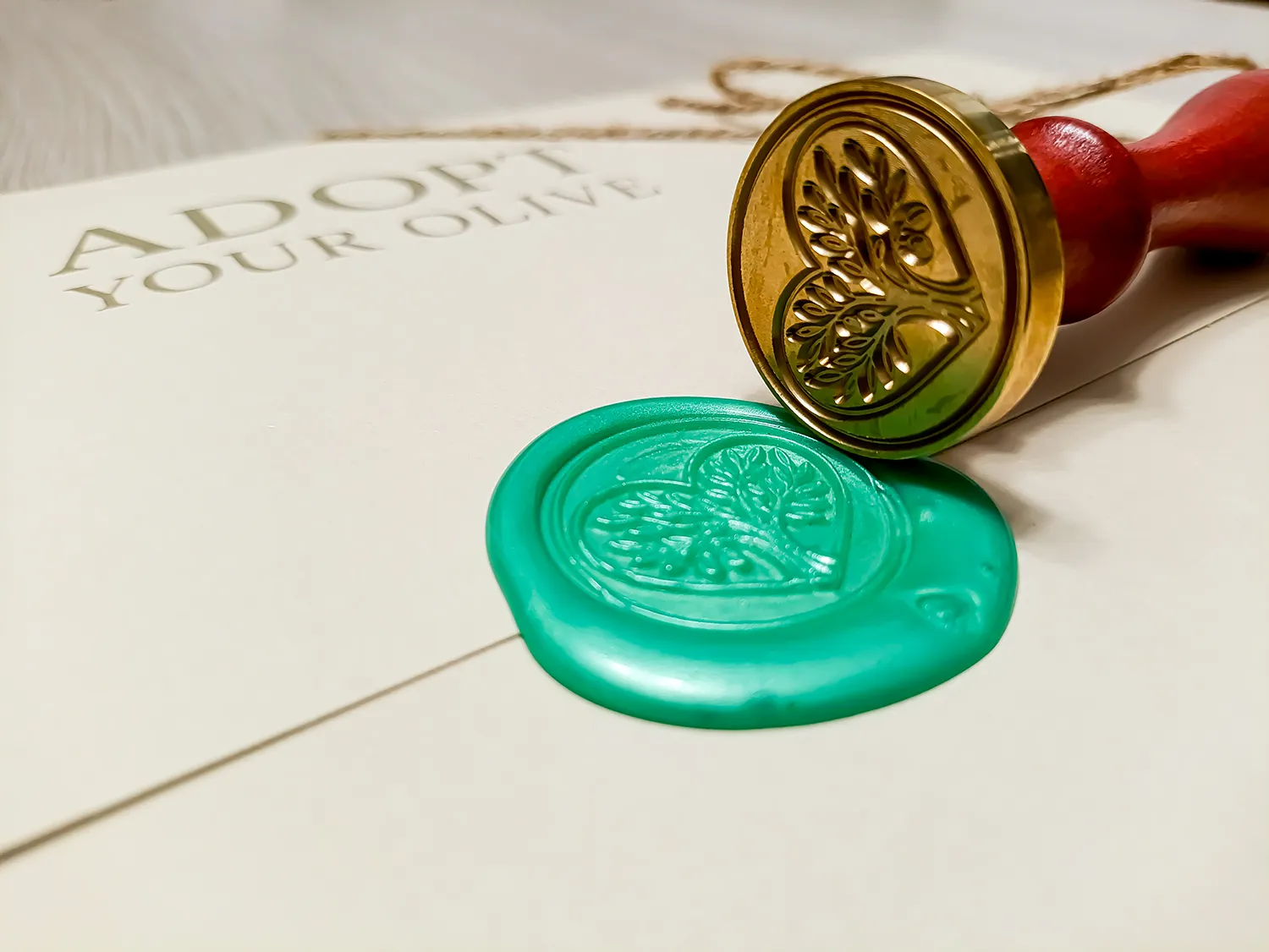 Wax seal with logo